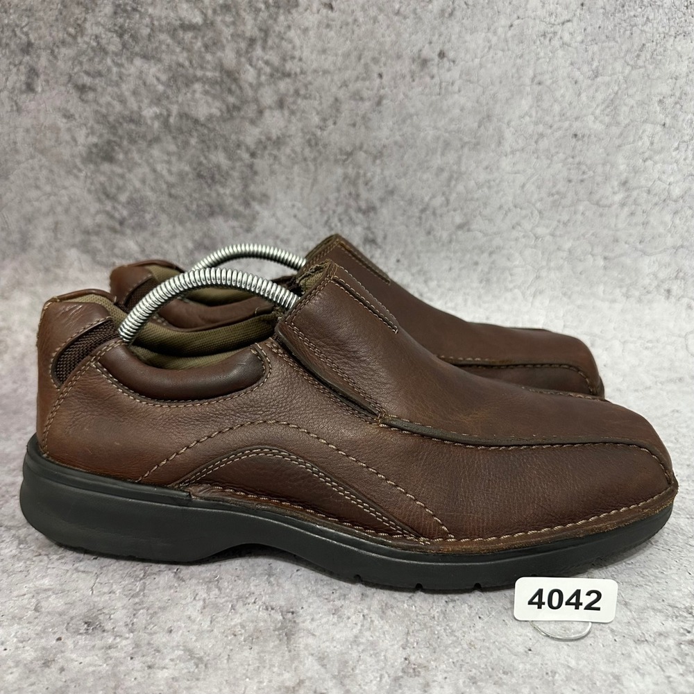 Clarks‎ Pickett Loafers Mens 10M Brown Leather Slip On Shoes 82290 Comfort